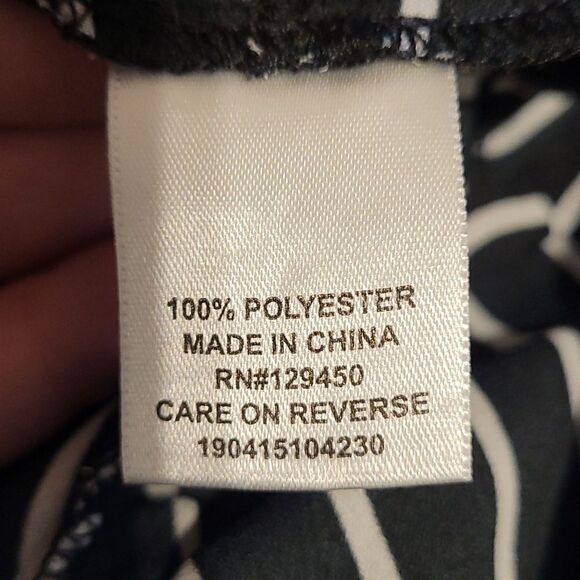 ELLE Womens Blouse Black White Stripe Short Sleeve Off Shoulder Ruched Ruffle - Picture 5 of 6